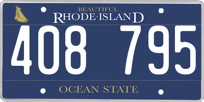 RI license plate 408795