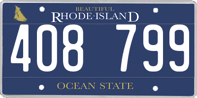 RI license plate 408799
