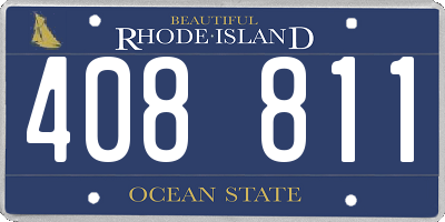 RI license plate 408811