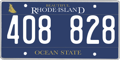 RI license plate 408828