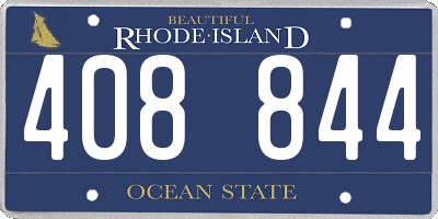 RI license plate 408844