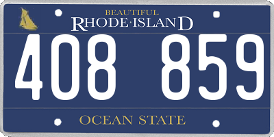 RI license plate 408859