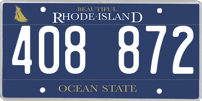 RI license plate 408872