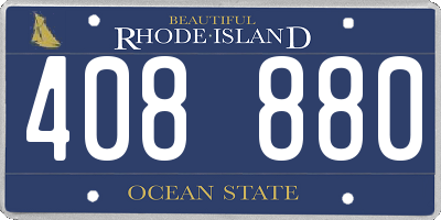 RI license plate 408880
