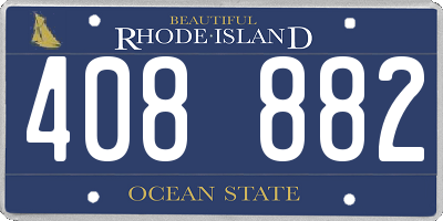 RI license plate 408882