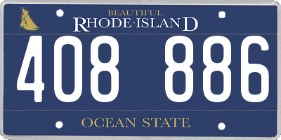 RI license plate 408886