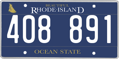 RI license plate 408891