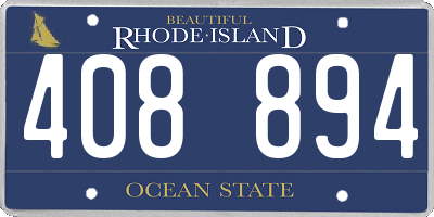 RI license plate 408894