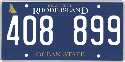RI license plate 408899