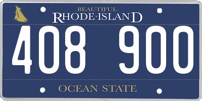 RI license plate 408900