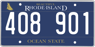 RI license plate 408901