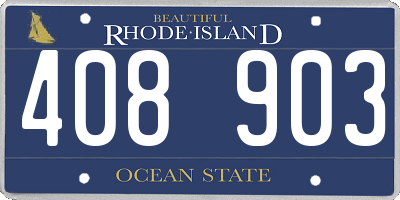 RI license plate 408903