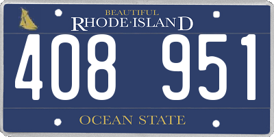 RI license plate 408951