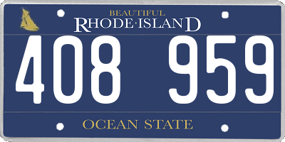 RI license plate 408959