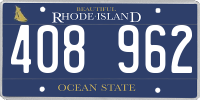 RI license plate 408962