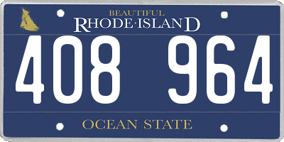 RI license plate 408964