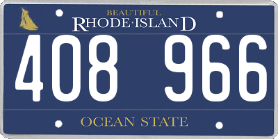 RI license plate 408966