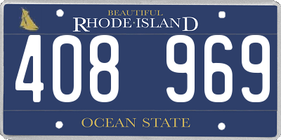 RI license plate 408969