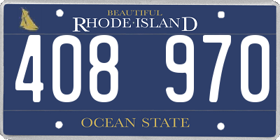 RI license plate 408970