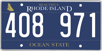 RI license plate 408971