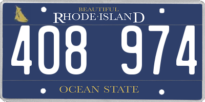 RI license plate 408974