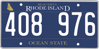 RI license plate 408976