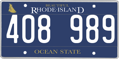 RI license plate 408989
