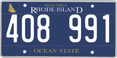 RI license plate 408991