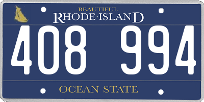 RI license plate 408994