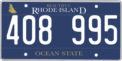 RI license plate 408995