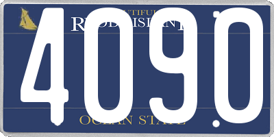 RI license plate 4090