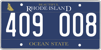 RI license plate 409008