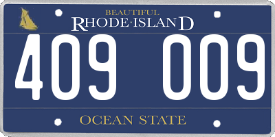 RI license plate 409009