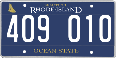 RI license plate 409010
