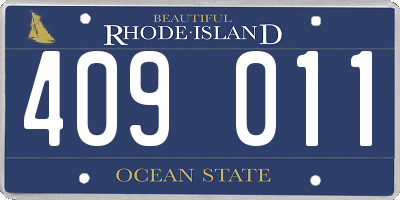 RI license plate 409011