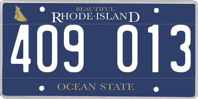 RI license plate 409013