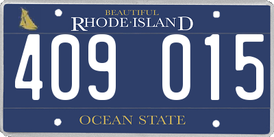 RI license plate 409015