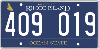 RI license plate 409019