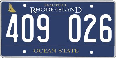 RI license plate 409026