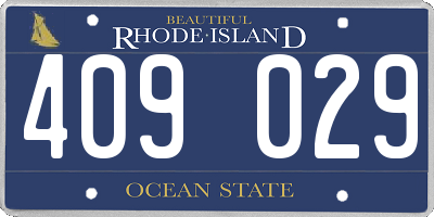 RI license plate 409029