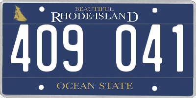 RI license plate 409041