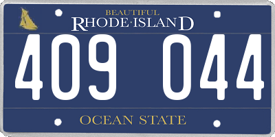 RI license plate 409044