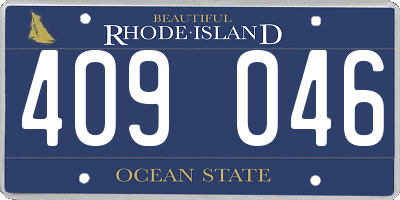 RI license plate 409046