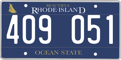 RI license plate 409051