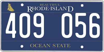 RI license plate 409056