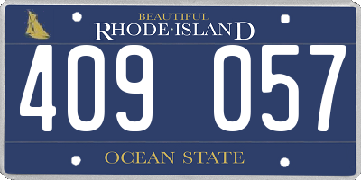 RI license plate 409057