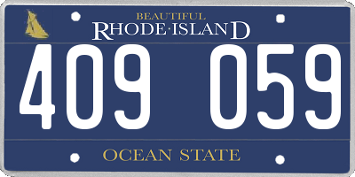 RI license plate 409059