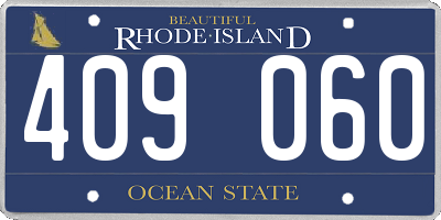 RI license plate 409060