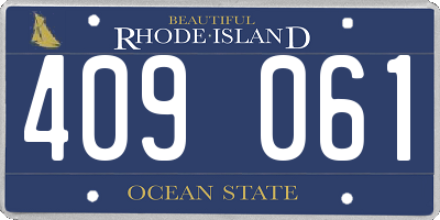 RI license plate 409061