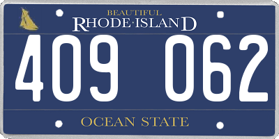 RI license plate 409062